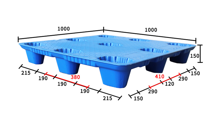九腳托盤(pán)承重不夠？你還可以試試九腳吹塑托盤(pán)