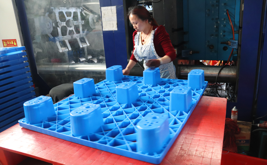 JSL-1109網輕九腳塑料托盤 JSL-1109網輕九腳塑料托盤