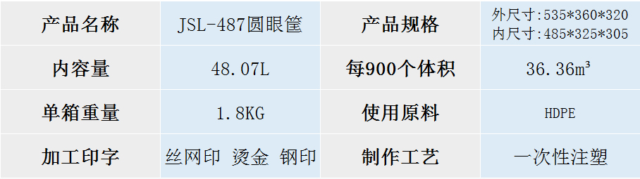 JSL-487圓眼筐 JSL-487圓眼筐