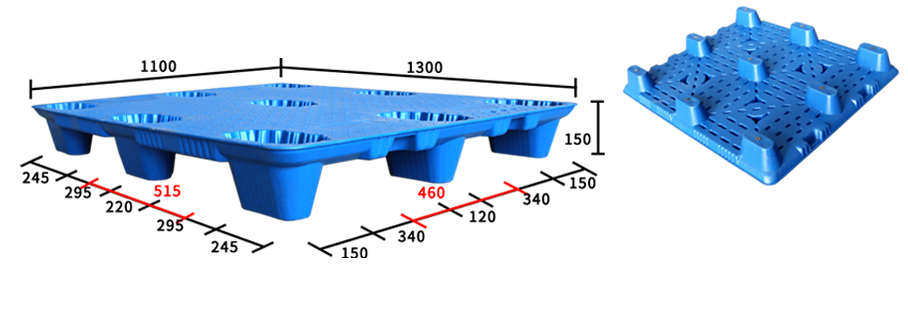 JSL-1311吹塑九腳托盤(普通) JSL-1311吹塑九腳托盤(普通)