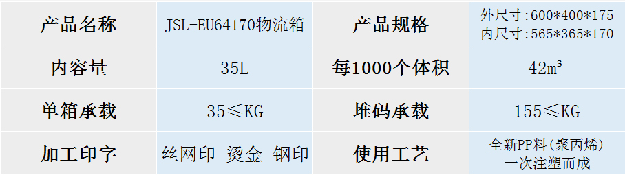 EU-64170物流箱 EU-64170物流箱