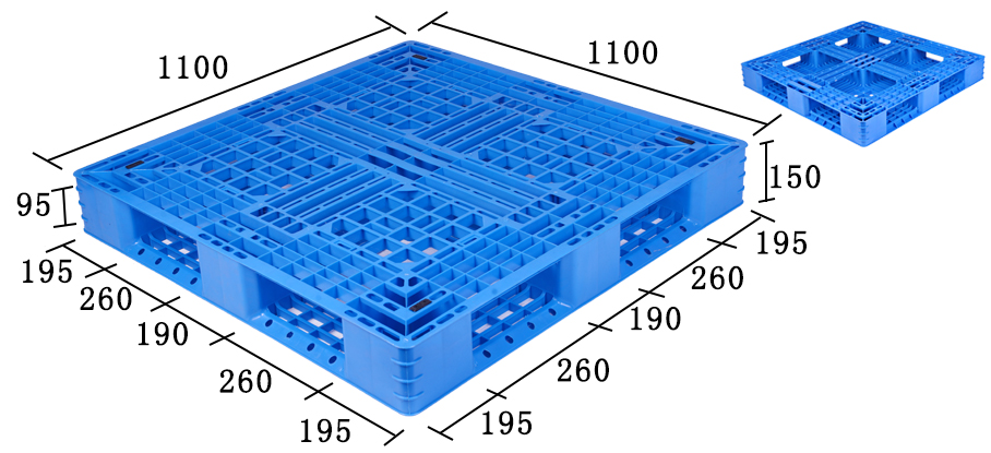 JSL-1111田字塑料托盤輕型(可堆碼) JSL-1111田字塑料托盤輕型(可堆碼)