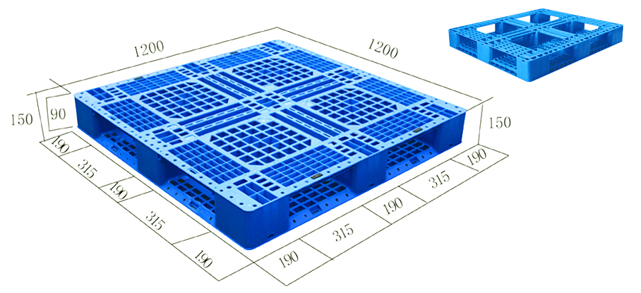 JSL-1212田字塑料托盤(可堆碼) JSL-1212田字塑料托盤(可堆碼)