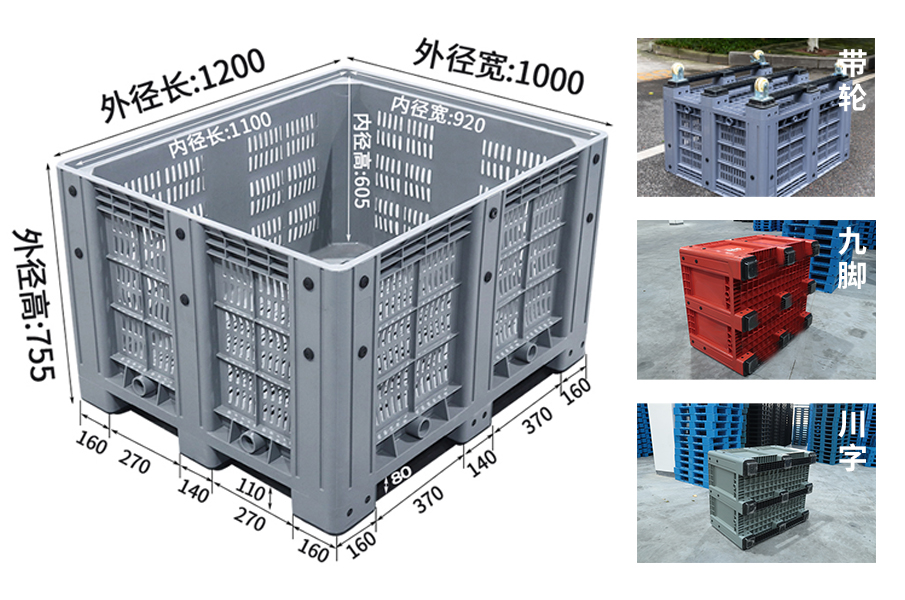箱式托盤（周轉筐）規格尺寸圖片