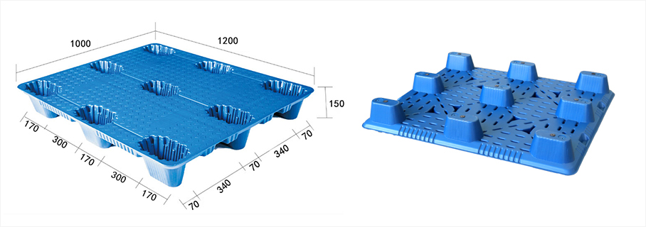 JSL-1210 吹塑九腳托盤(輕型）